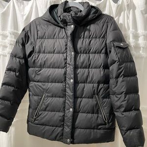 Marmot 700 Fill Down Black Puffer Parka Jacket With Hood Kids XL